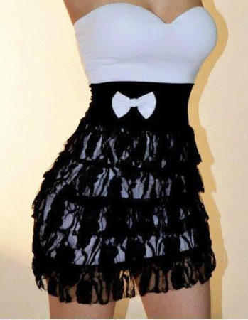 Blanco y negro, adoro este vestido